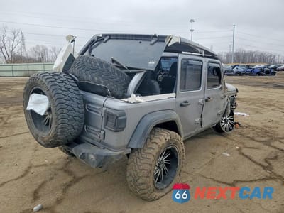 Trzecie zdjęcie samochodu z tyłu: 2018 JEEP WRANGLER UNLIMITED SPORT VIN:1C4HJXDG0JW136997 - miniatura