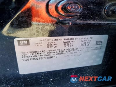 Zdjęcie 12 z 12 samochodu: 2015 CADILLAC XTS LUXURY COLLECTION VIN:2G61N5S38F9180730 - miniatura