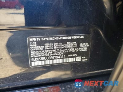 Zdjęcie 12 z 12 samochodu: 2025 BMW X5 XDRIVE40I VIN:5UX23EU08S9Y94334 - miniatura