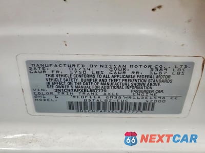 Zdjęcie 13 z 13 samochodu: 2014 NISSAN VERSA 1.6 S VIN:3N1CN7APXEL857779 - miniatura