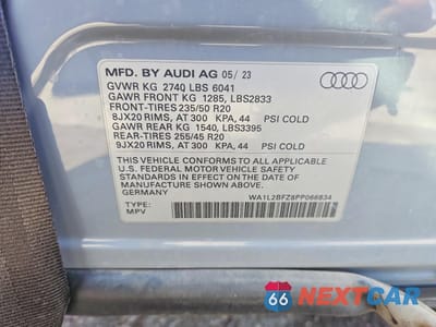 Zdjęcie 13 z 13 samochodu: 2023 AUDI Q4 E-TRON PREMIUM PLUS VIN:WA1L2BFZ8PP066834 - miniatura