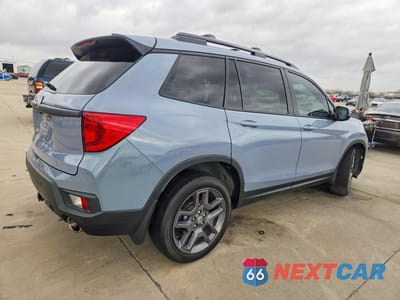 Trzecie zdjęcie samochodu z tyłu: 2022 HONDA PASSPORT EXL VIN:5FNYF7H56NB002550 - miniatura