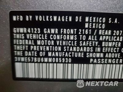 Zdjęcie 14 z 14 samochodu: 2021 VOLKSWAGEN JETTA SEL VIN:3VWE57BU6MM085930 - miniatura