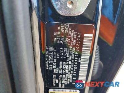 Zdjęcie 14 z 14 samochodu: 2023 KIA SPORTAGE EX VIN:5XYK3CAF9PG021244 - miniatura