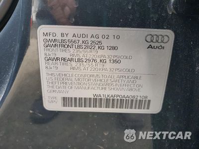 Zdjęcie 13 z 13 samochodu: 2010 AUDI Q5 PREMIUM PLUS VIN:WA1LKAFP0AA082108 - miniatura