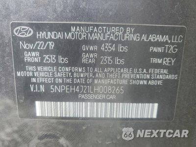 Zdjęcie 12 z 12 samochodu: 2020 HYUNDAI SONATA LIMITED VIN:5NPEH4J21LH008265 - miniatura