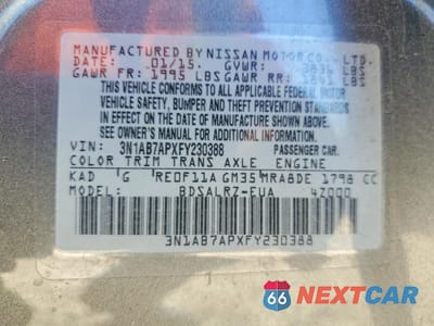 Zdjęcie 13 z 13 samochodu: 2015 NISSAN SENTRA SR VIN:3N1AB7APXFY230388 - miniatura
