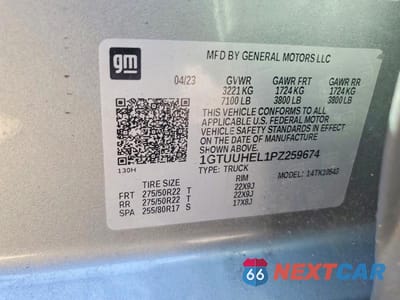 Zdjęcie 12 z 12 samochodu: 2023 GMC SIERRA K1500 DENALI ULTIMATE VIN:1GTUUHEL1PZ259674 - miniatura