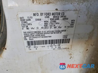 Zdjęcie 12 z 12 samochodu: 2004 FORD F250 SUPER DUTY VIN:1FTNW21P74EB80789 - miniatura