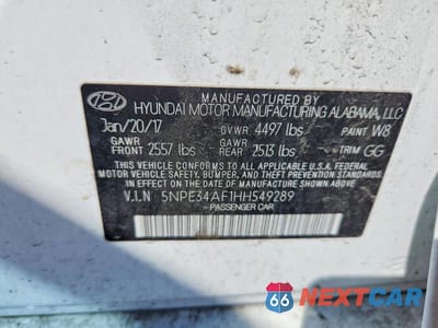 Zdjęcie 12 z 12 samochodu: 2017 HYUNDAI SONATA LIMITED VIN:5NPE34AF1HH549289 - miniatura