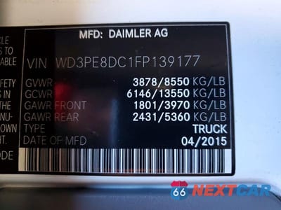 Zdjęcie 13 z 13 samochodu: 2015 MERCEDES-BENZ SPRINTER 2500 VIN:WD3PE8DC1FP139177 - miniatura