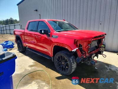 Czwarte zdjęcie samochodu z boku: 2021 GMC SIERRA K1500 AT4 VIN:1GTP9EED8MZ410849 - miniatura