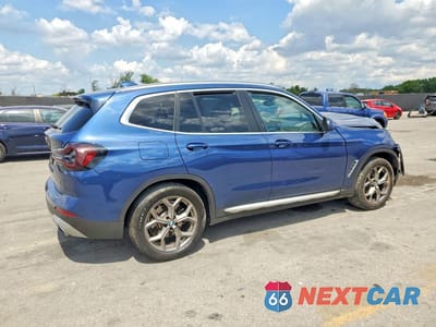 Trzecie zdjęcie samochodu z tyłu: 2022 BMW X3 SDRIVE30I VIN:5UX43DP00N9K61037 - miniatura