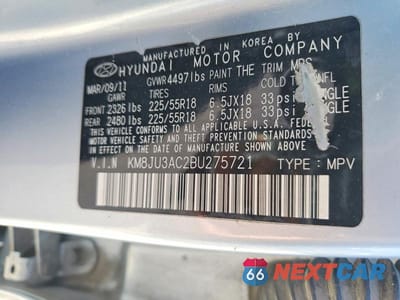 Zdjęcie 14 z 14 samochodu: 2011 HYUNDAI TUCSON LIMITED VIN:KM8JU3AC2BU275721 - miniatura