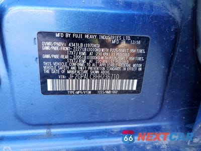 Zdjęcie 13 z 13 samochodu: 2017 SUBARU CROSSTREK LIMITED VIN:JF2GPALC8HH236710 - miniatura