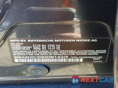 Zdjęcie 12 z 12 samochodu: 2013 BMW 528 XI VIN:WBAXH5C59DDW14326 - miniatura