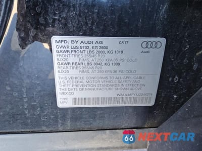 Zdjęcie 13 z 13 samochodu: 2018 AUDI SQ5 PREMIUM PLUS VIN:WA1A4AFY1J2044374 - miniatura