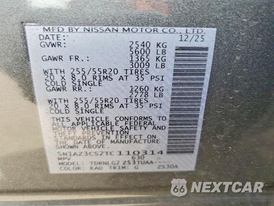 Zdjęcie 13 z 13 samochodu: 2026 NISSAN MURANO SL VIN:5N1AZ3CS2TC110314 - miniatura