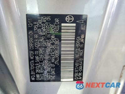 Zdjęcie 12 z 12 samochodu: 2012 SCION IQ BASE VIN:JTNJJXB08CJ013807 - miniatura