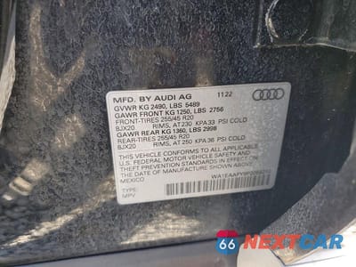 Zdjęcie 13 z 13 samochodu: 2023 AUDI Q5 PREMIUM PLUS 45 VIN:WA1EAAFY9P2059210 - miniatura