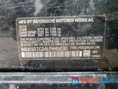 Zdjęcie 12 z 12 samochodu: 2020 BMW 330XI VIN:WBA5R7C04LFH45030 - miniatura