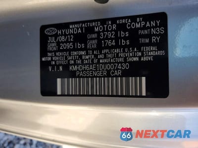 Zdjęcie 12 z 12 samochodu: 2013 HYUNDAI ELANTRA COUPE GS VIN:KMHDH6AE1DU007430 - miniatura