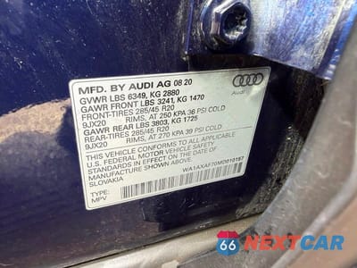 Zdjęcie 10 z 13 samochodu: 2021 AUDI Q7 PREMIUM VIN:WA1AXAF70MD010157 - miniatura