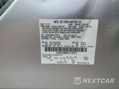 Zdjęcie 12 z 12 samochodu: 2015 FORD TAURUS SEL VIN:1FAHP2E88FG179273 - miniatura