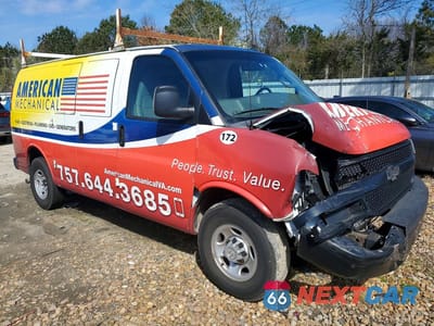 Czwarte zdjęcie samochodu z boku: 2020 CHEVROLET EXPRESS 2500 CARGO UTILITY / SERVICE VAN VIN:1GCWGAFG4L1242157 - miniatura