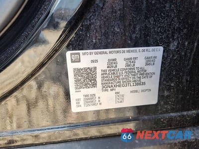Zdjęcie 13 z 13 samochodu: 2026 CHEVROLET EQUINOX LT VIN:3GNAXHEG3TL138635 - miniatura