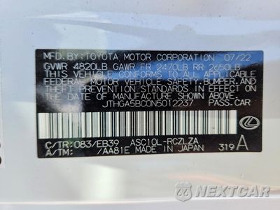 Zdjęcie 13 z 13 samochodu: 2022 LEXUS RC 300 F SPORT VIN:JTHGA5BC0N5012237 - miniatura