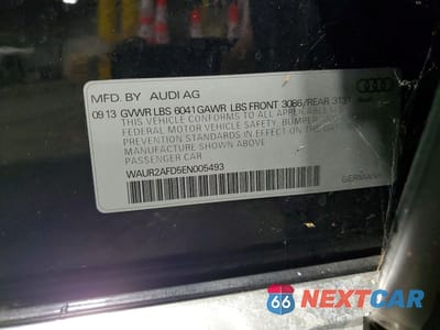 Zdjęcie 12 z 12 samochodu: 2014 AUDI A8 L QUATTRO VIN:WAUR2AFD5EN005493 - miniatura