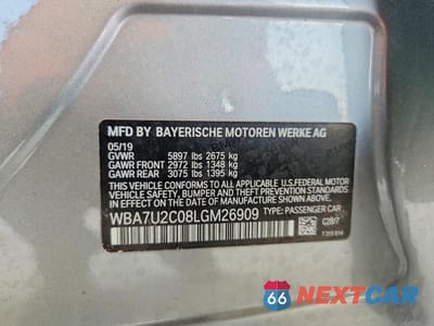 Zdjęcie 13 z 13 samochodu: 2020 BMW 750 XI VIN:WBA7U2C08LGM26909 - miniatura