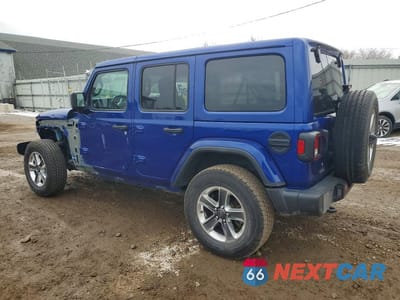 Drugie zdjęcie samochodu z przodu: 2018 JEEP WRANGLER UNLIMITED SAHARA VIN:1C4HJXEG7JW256441 - miniatura