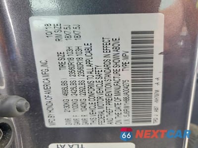 Zdjęcie 13 z 13 samochodu: 2018 HONDA CR-V EXL VIN:5J6RW1H88JA004275 - miniatura