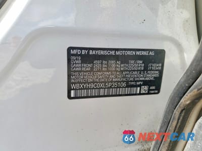 Zdjęcie 12 z 12 samochodu: 2020 BMW X2 SDRIVE28I VIN:WBXYH9C0XL5P35106 - miniatura