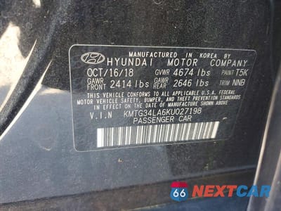 Zdjęcie 12 z 12 samochodu: 2019 GENESIS G70 2.0T ADVANCED VIN:KMTG34LA6KU027198 - miniatura