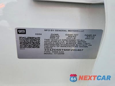 Zdjęcie 12 z 12 samochodu: 2024 CHEVROLET MALIBU LT VIN:1G1ZD5ST6RF201467 - miniatura