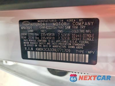 Zdjęcie 13 z 13 samochodu: 2022 HYUNDAI KONA N LINE VIN:KM8K3CA30NU771709 - miniatura