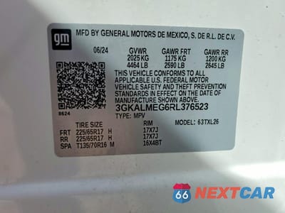 Zdjęcie 13 z 13 samochodu: 2024 GMC TERRAIN SLE VIN:3GKALMEG6RL376523 - miniatura