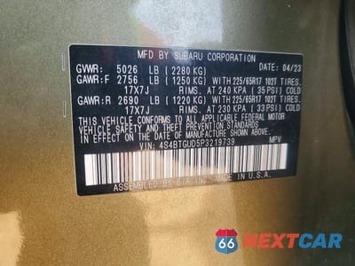 Zdjęcie 13 z 13 samochodu: 2023 SUBARU OUTBACK WILDERNESS VIN:4S4BTGUD5P3219739 - miniatura