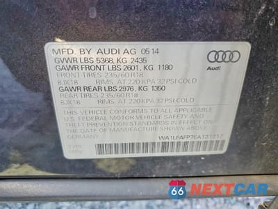 Zdjęcie 13 z 13 samochodu: 2014 AUDI Q5 PREMIUM PLUS VIN:WA1LFAFP7EA131217 - miniatura
