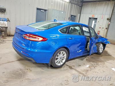 Trzecie zdjęcie samochodu z tyłu: 2019 FORD FUSION SEL VIN:3FA6P0MU8KR137179 - miniatura