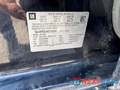 Zdjęcie 12 z 12 samochodu: 2017 CHEVROLET SILVERADO K1500 CUSTOM VIN:1GCVKPEC4HZ133590 - miniatura