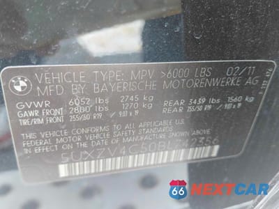 Zdjęcie 10 z 10 samochodu: 2011 BMW X5 XDRIVE35I VIN:5UXZV4C50BL742356 - miniatura