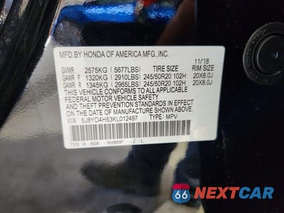 Zdjęcie 13 z 13 samochodu: 2019 ACURA MDX TECHNOLOGY VIN:5J8YD4H53KL012497 - miniatura