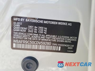 Zdjęcie 12 z 12 samochodu: 2012 BMW 550 I VIN:WBAFR9C50CDV59280 - miniatura