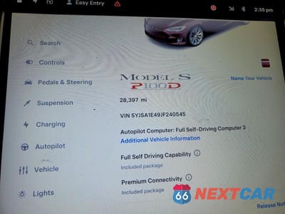 Zdjęcie 9 z 11 samochodu: 2018 TESLA MODEL S VIN:5YJSA1E49JF240545 - miniatura