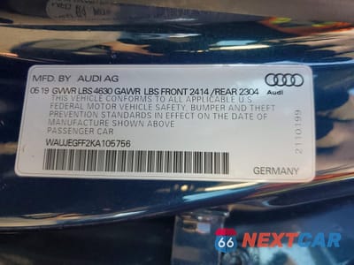 Zdjęcie 12 z 13 samochodu: 2019 AUDI A3 PREMIUM PLUS VIN:WAUJEGFF2KA105756 - miniatura