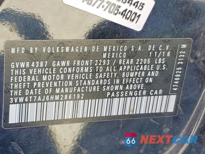 Zdjęcie 13 z 13 samochodu: 2017 VOLKSWAGEN GLI VIN:3VW4T7AJ6HM286192 - miniatura